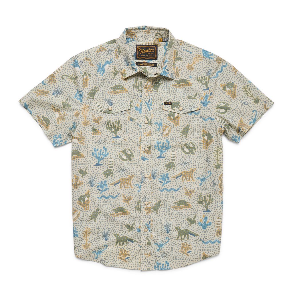 H Bar B Short Sleeve Snapshirt- Ecosistema/Sand